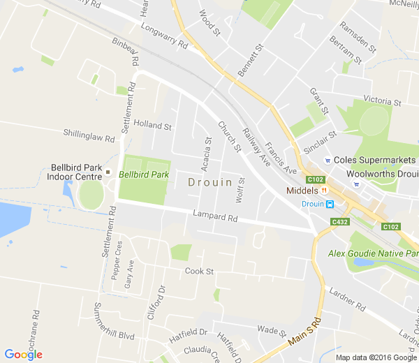 Map of DROUIN VIC