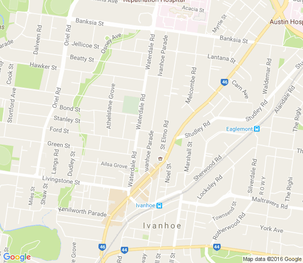 Map of EAGLEMONT VIA IVANHOE VIC
