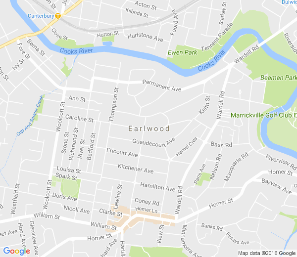 Map of EARLWOOD NSW