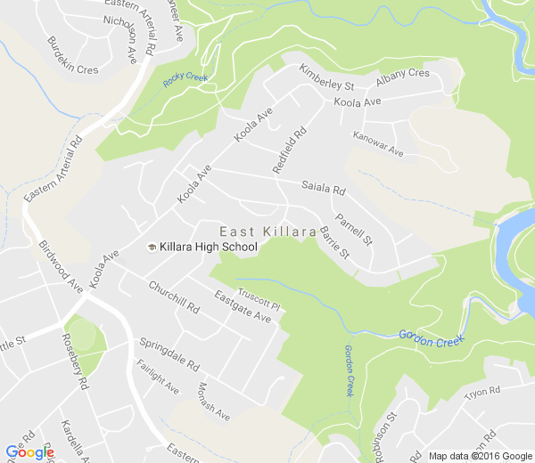 Map of EAST KILLARA NSW