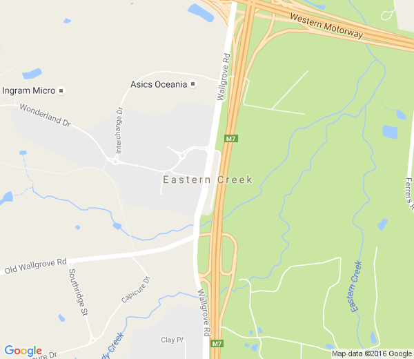 Map of EASTERN CREEK NSW