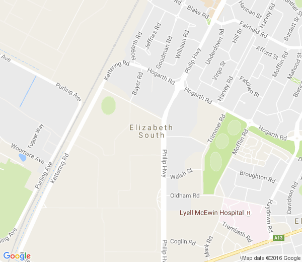 Map of ELIZABETH SOUTH SA