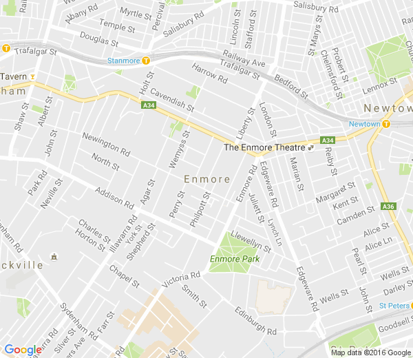Map of ENMORE NSW