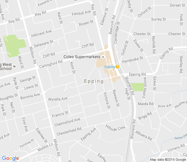 Map of EPPING NSW