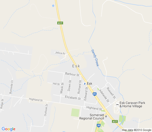 Map of ESK QLD