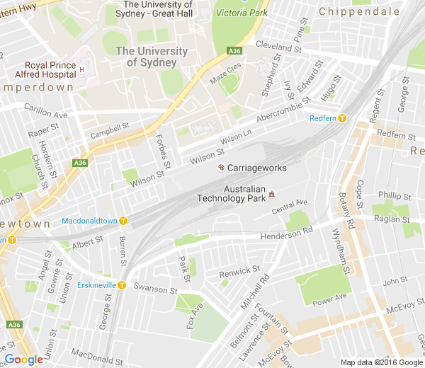 Map of EVELEIGH NSW
