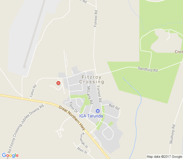 Map of FITZROY CROSSING WA