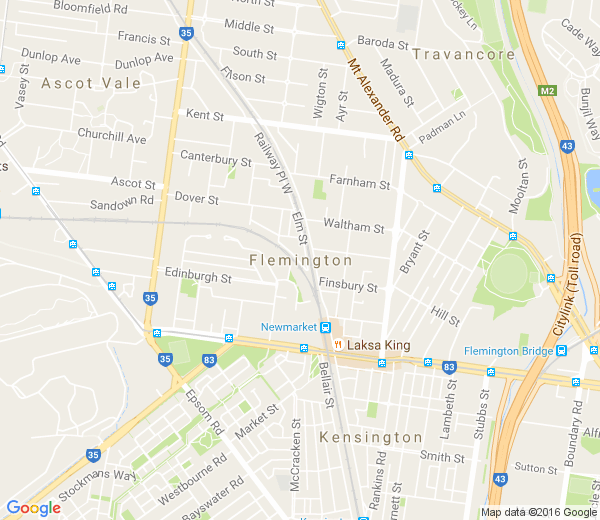 Map of FLEMINGTON VIC