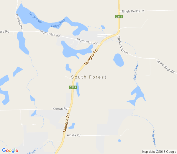 Map of FOREST SOUTH TAS