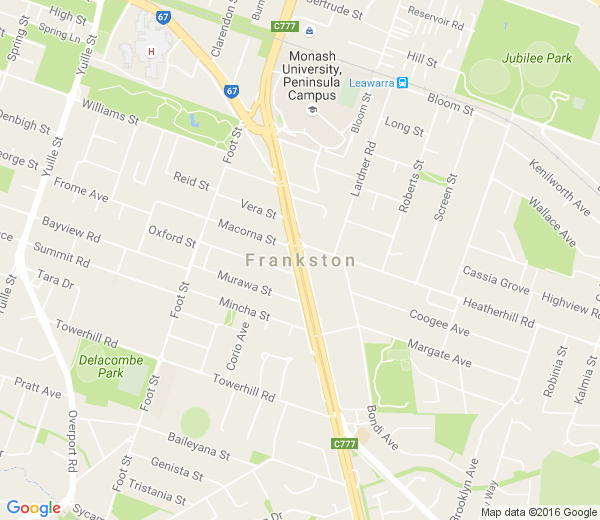 Map of FRANKSTON EAST VIC