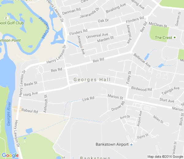 Map of GEORGES HALL NSW