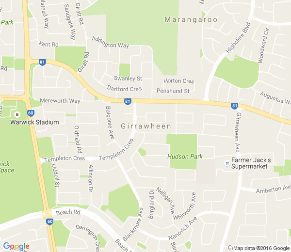 Map of GIRRAWHEEN WA
