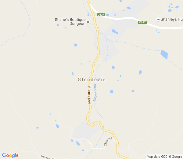 Map of GLENDEVIE TAS