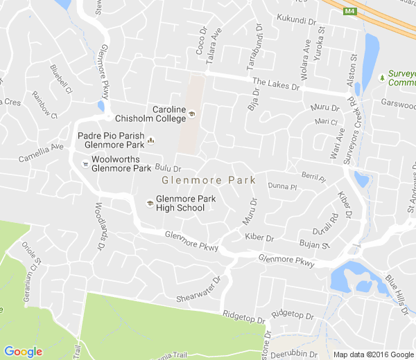 Map of GLENMORE PARK NSW
