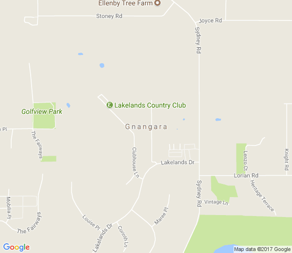 Map of GNANGARA WA
