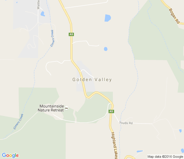 Map of GOLDEN VALLEY TAS