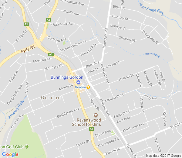 Map of GORDON NSW