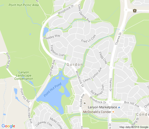 Map of GORDON ACT