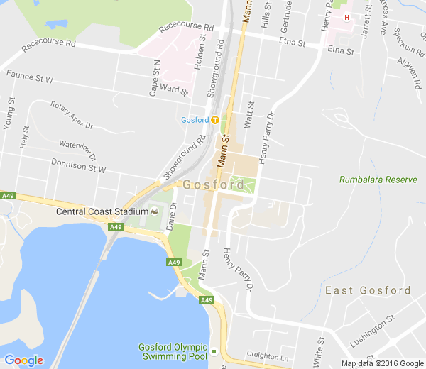 Map of GOSFORD EAST NSW