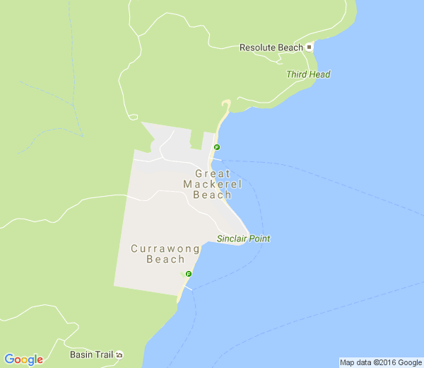 Map of GREAT MACKEREL BEACH NSW