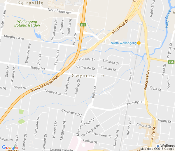 Map of GWYNNEVILLE NSW