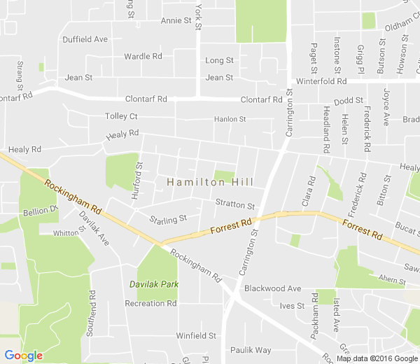 Map of HAMILTON HILL WEST WA