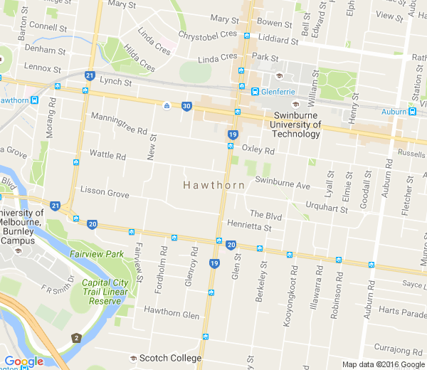 Map of HAWTHORN NORTH VIC