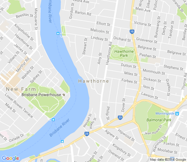 Map of HAWTHORNE QLD