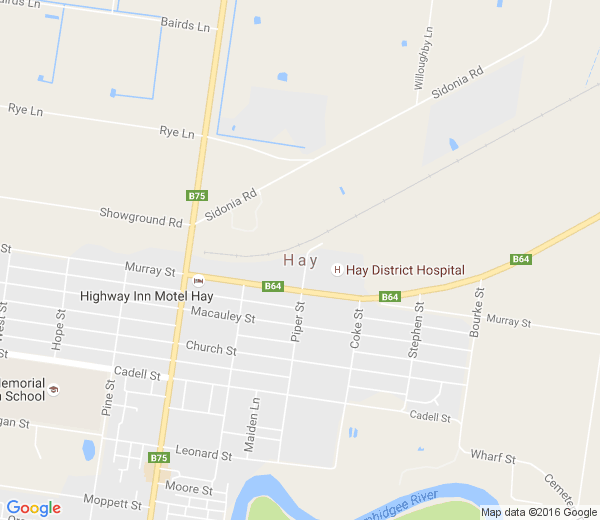 Map of HAY NSW
