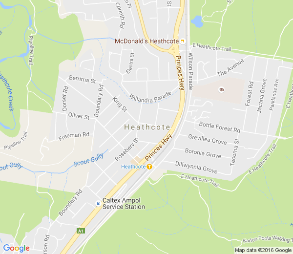 Map of HEATHCOTE NSW