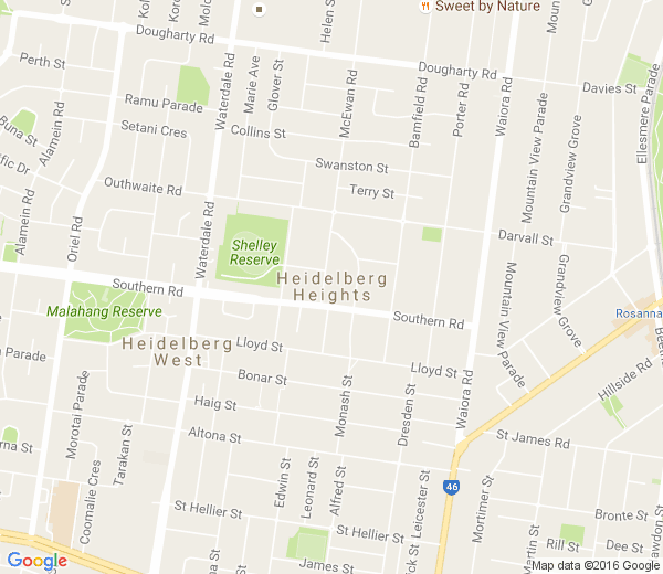 Map of HEIDELBERG HEIGHTS VIC