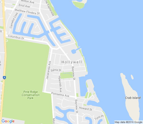Map of HOLLYWELL QLD
