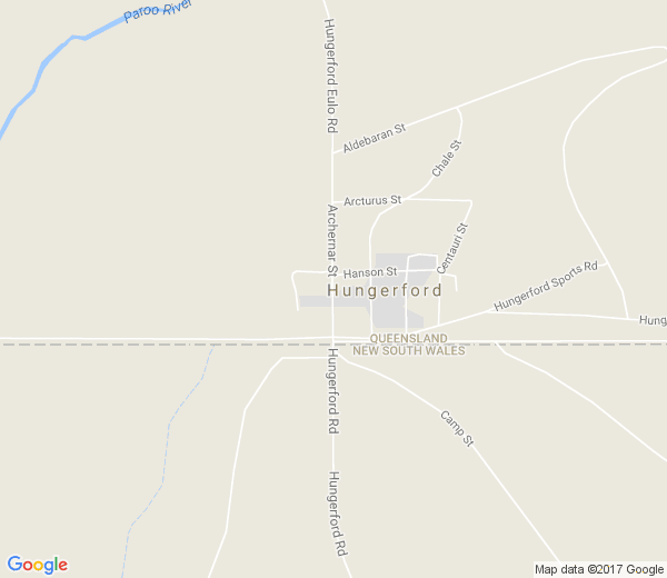 Map of HUNGERFORD QLD