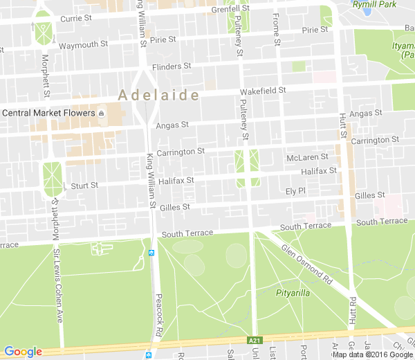 Map of HUTT STREET PO SA