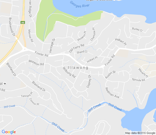 Map of ILLAWONG NSW