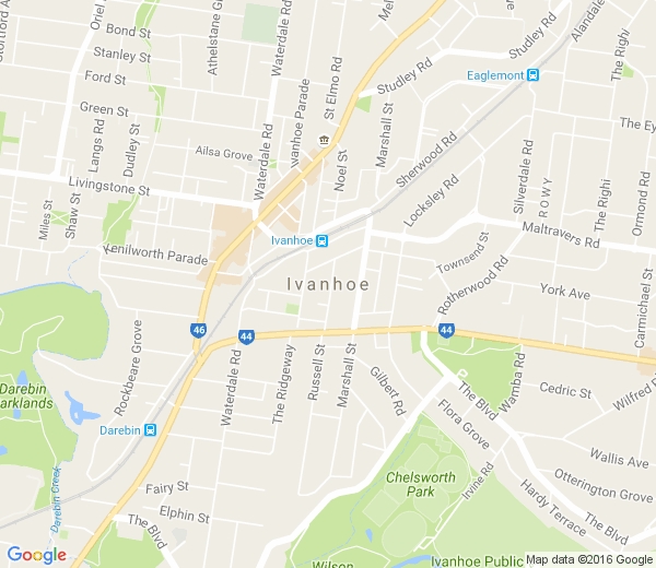 Map of IVANHOE NORTH VIC