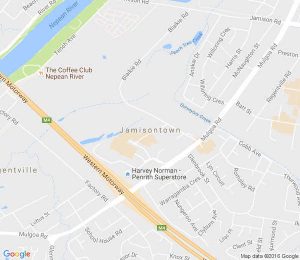 Map of JAMISONTOWN NSW