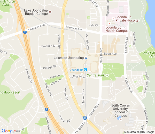 Map of JOONDALUP WA