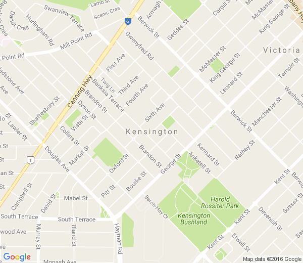 Map of KENSINGTON WA