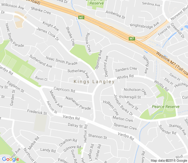 Map of KINGS LANGLEY NSW