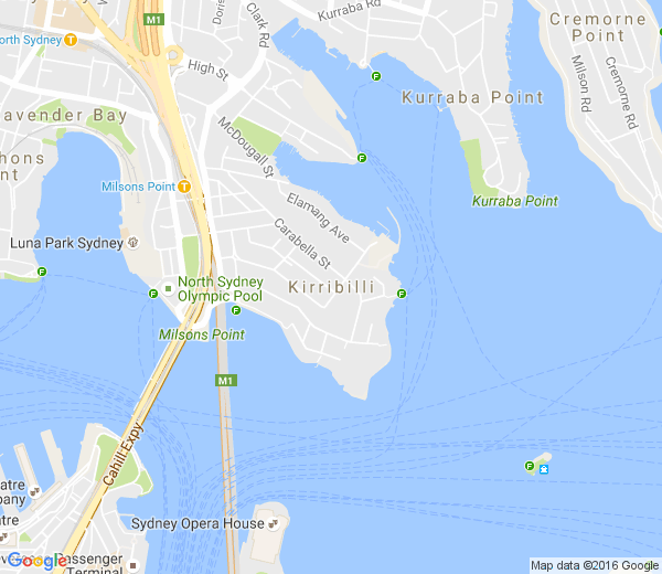 Map of KIRRIBILLI NSW
