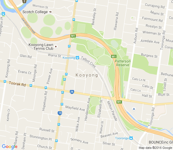 Map of KOOYONG VIC