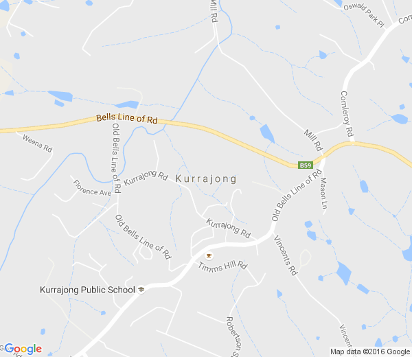 Map of KURRAJONG NSW