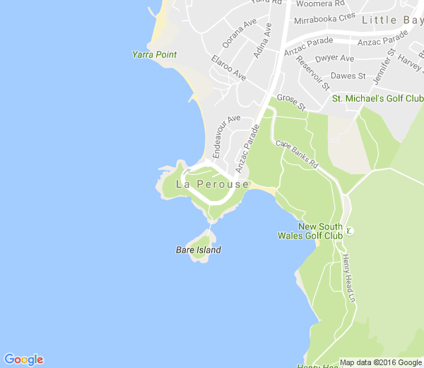 Map of LA PEROUSE NSW