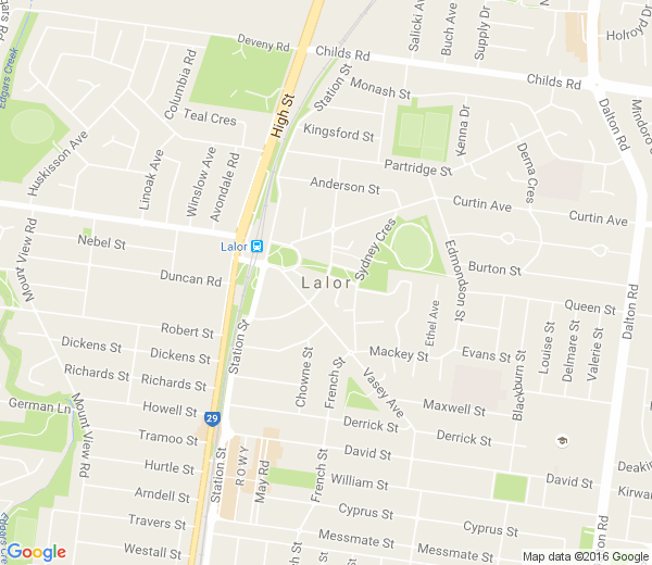 Map of LALOR VIC