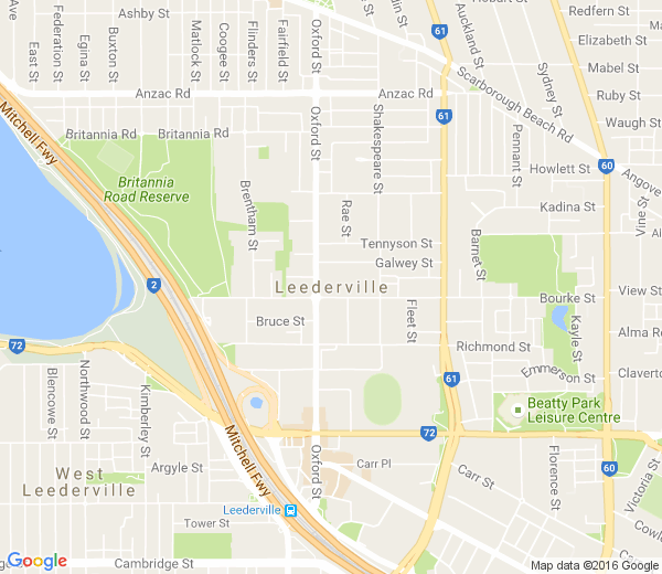 Map of LEEDERVILLE WA