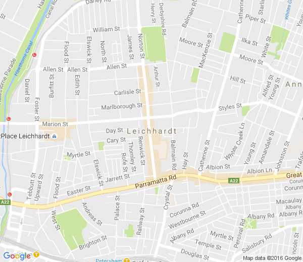 Map of LEICHHARDT NSW