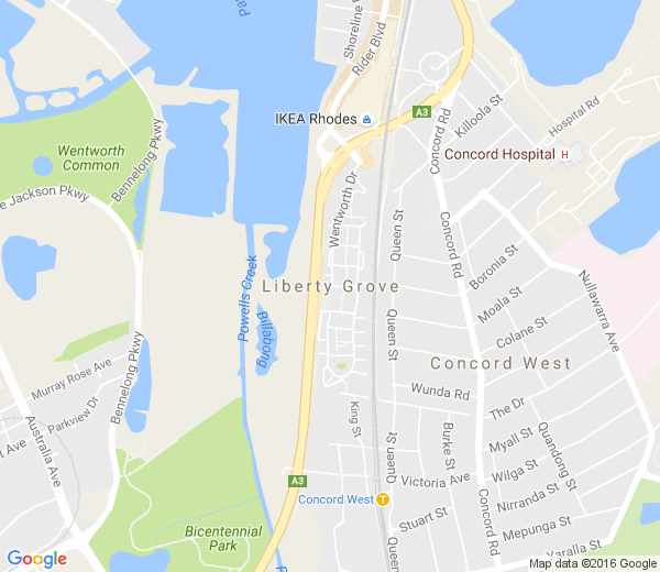 Map of LIBERTY GROVE NSW