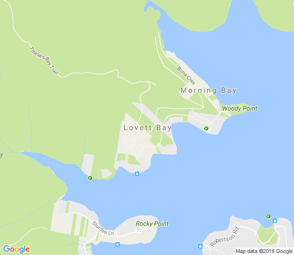 Map of LOVETT BAY NSW