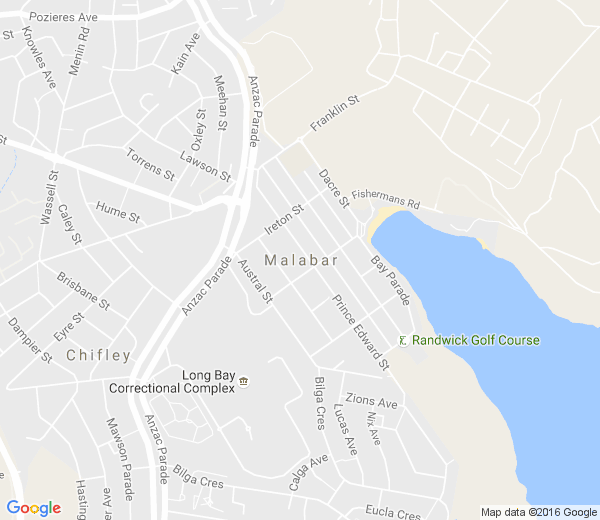 Map of MALABAR NSW
